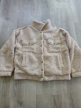 Mia&tess Cozy Beige Sherpa Jacket